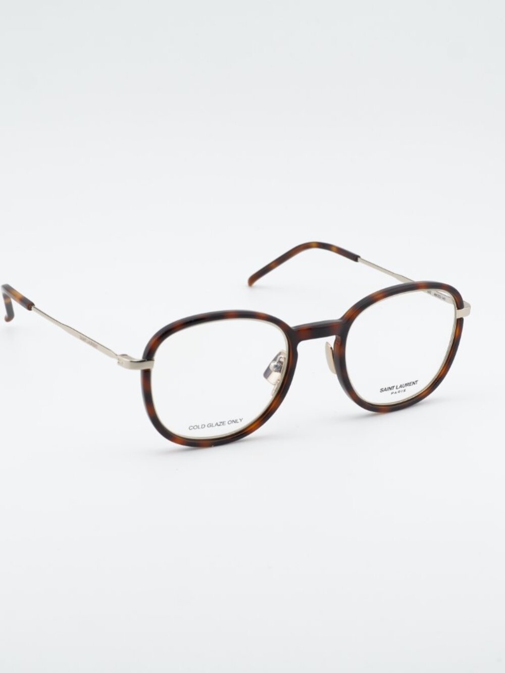 Saint Laurent SL436 OPT 002 Eyeglasses Havana / Gold 49mm Round Frame